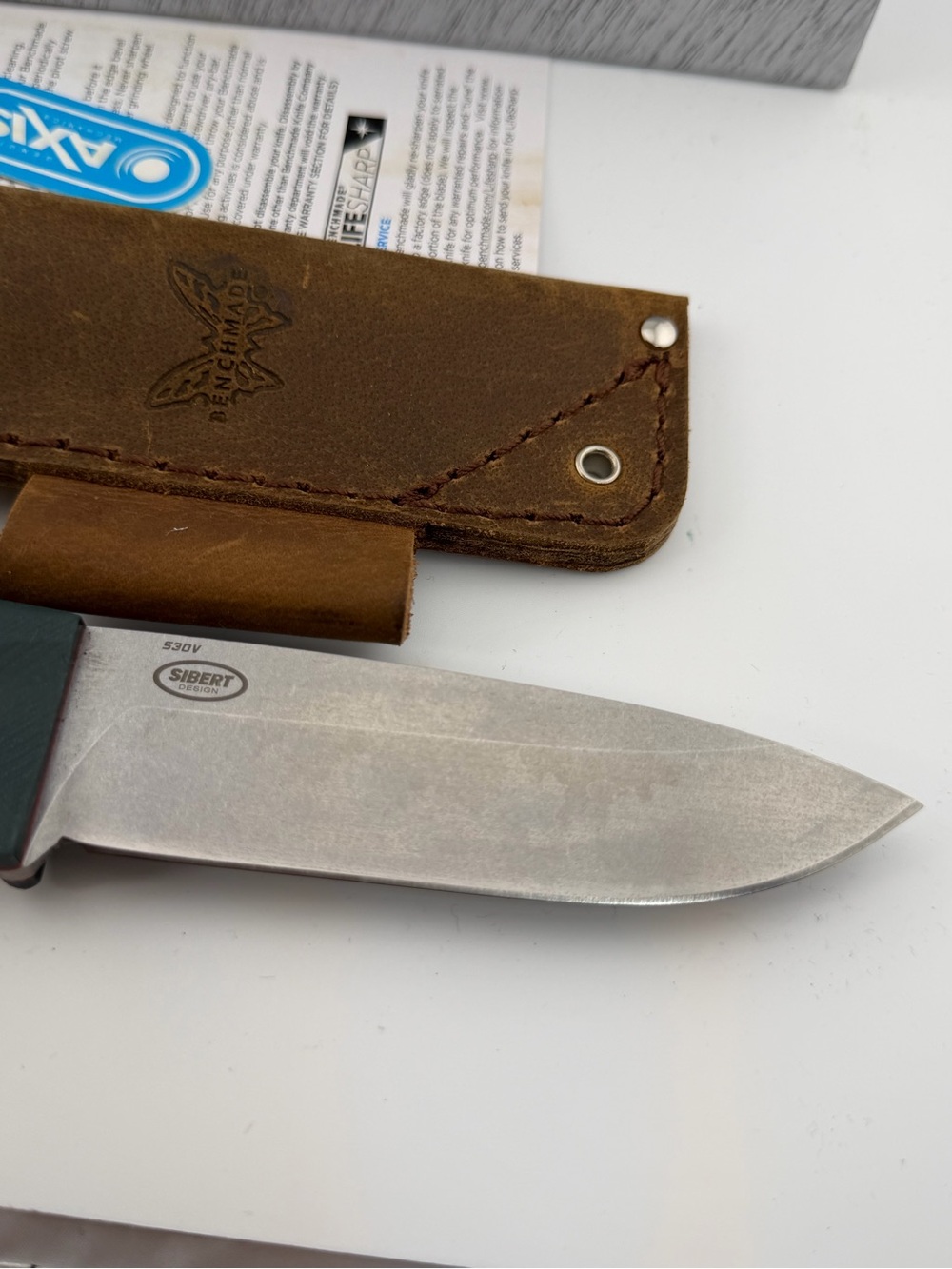 Benchmade 162 Bushcrafter Fixed Blade Knife w/ Original Leather Sheath – USA - Picture 8 of 10